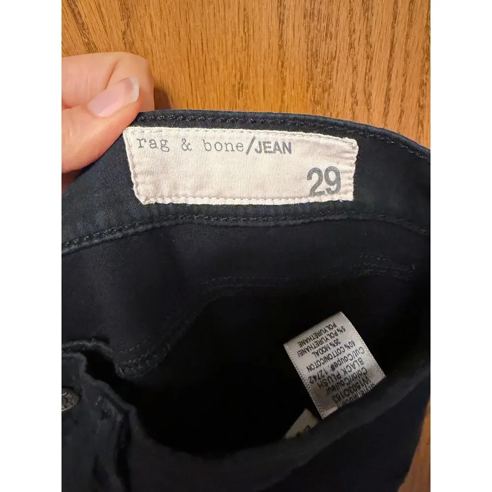 rag & bone/JEAN Legging Black Skinny Jeans Women's 29 Stretch Mid Rise